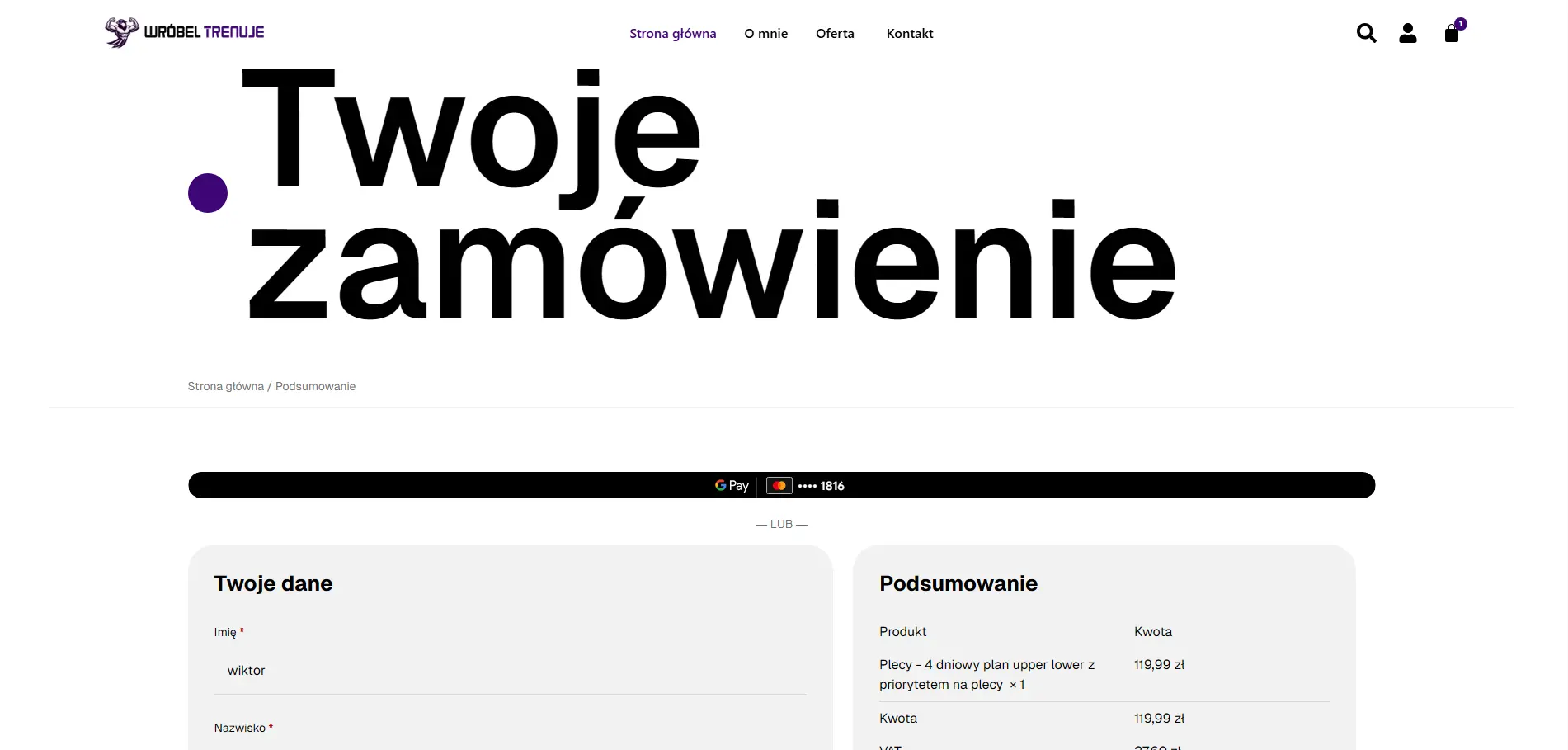 WrobelTrenuje zamówienie